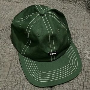 OBEY Green SnapBack Cotton Hat Casual Adjustable Cap.